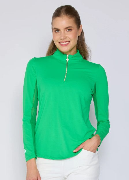 G Lifestyle Quarter Zip Sun Protection Long Sleeve Top (Multiple Colors)