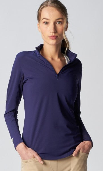 G Lifestyle Quarter Zip Sun Protection Long Sleeve Top (Multiple Colors)