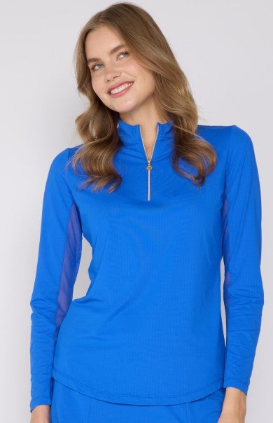 G Lifestyle Quarter Zip Sun Protection Long Sleeve Top (Multiple Colors)