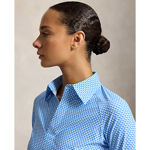Ralph Lauren RLX LONG-SLEEVE LUXURY WARP KNIT 4-SNAP HIDDEN PLACKET POLO (SLIM FIT)