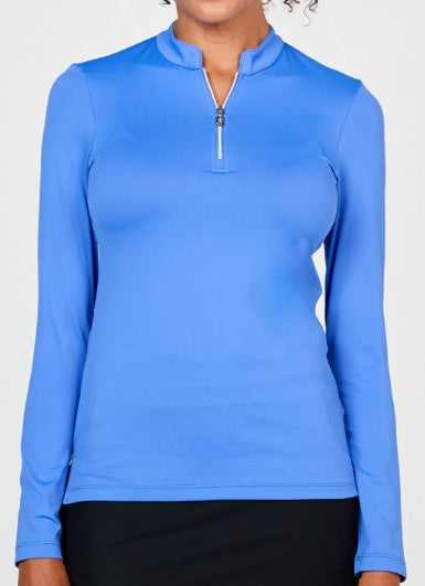 Sofibella UV Pique Zip Long Sleeve Top V2 (Multiple Colors)