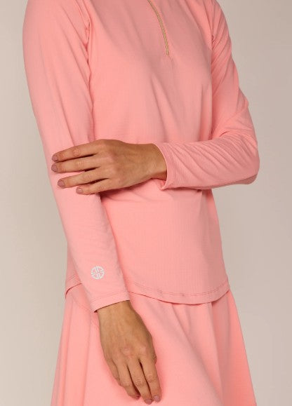 G Lifestyle Quarter Zip Sun Protection Long Sleeve Top (Multiple Colors)