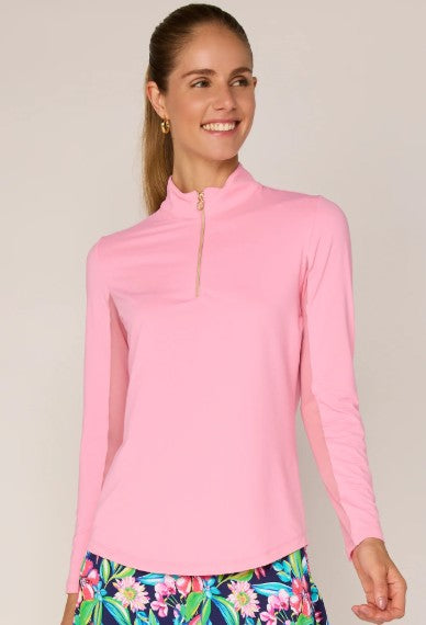 G Lifestyle Quarter Zip Sun Protection Long Sleeve Top (Multiple Colors)