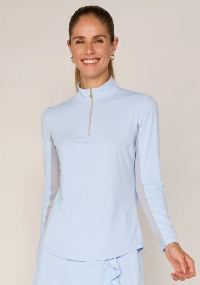 G Lifestyle Quarter Zip Sun Protection Long Sleeve Top (Multiple Colors)