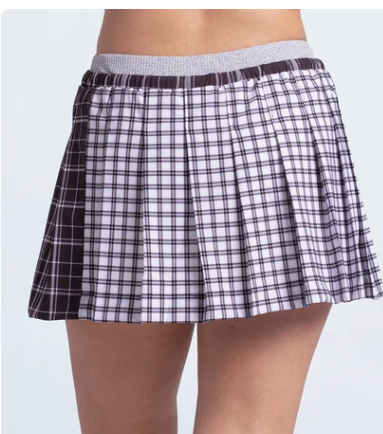 Lucky in Love High Waist Positively Plaid Skirt 14"