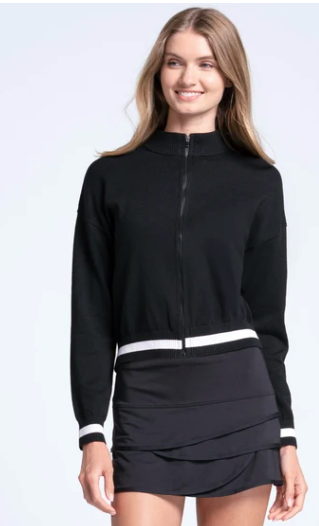Lucky in Love Rally Mock Neck Cardigan
