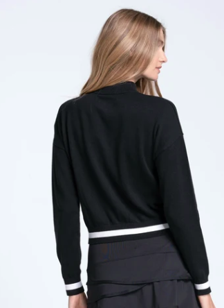 Lucky in Love Rally Mock Neck Cardigan