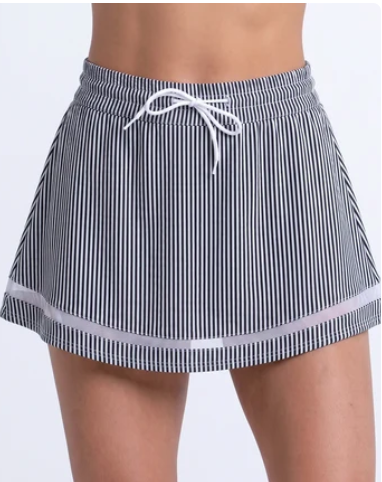 Lucky in Love High Waist Seersucker Skirt 14" (Multiple Colors)