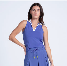 Lucky in Love Sleeveless Stripe Out Loud Polo