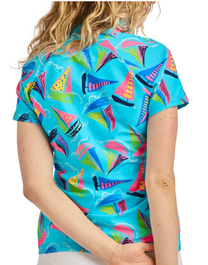 Tzu Tzu Lucy Set Sail Short Sleeve Top