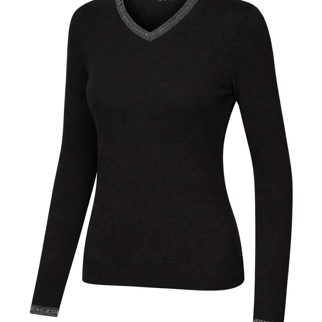 Greg Norman Lurex Tipped V-Neck Sweater (Multiple Colors)