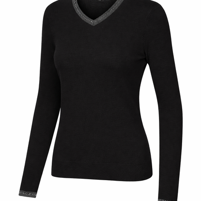 Greg Norman Lurex Tipped V-Neck Sweater (Multiple Colors)