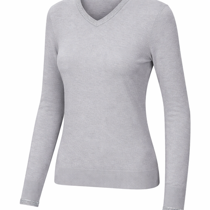 Greg Norman Lurex Tipped V-Neck Sweater (Multiple Colors)