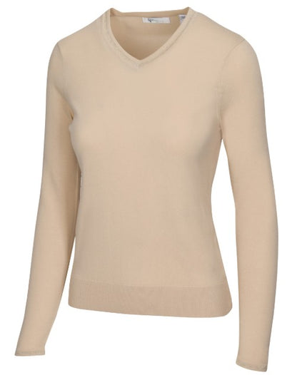 Greg Norman Lurex Tipped V-Neck Sweater (Multiple Colors)