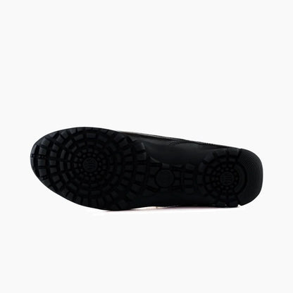 Marc Joseph Hampton Golf Shoe - Black Stained Patent & Lizard