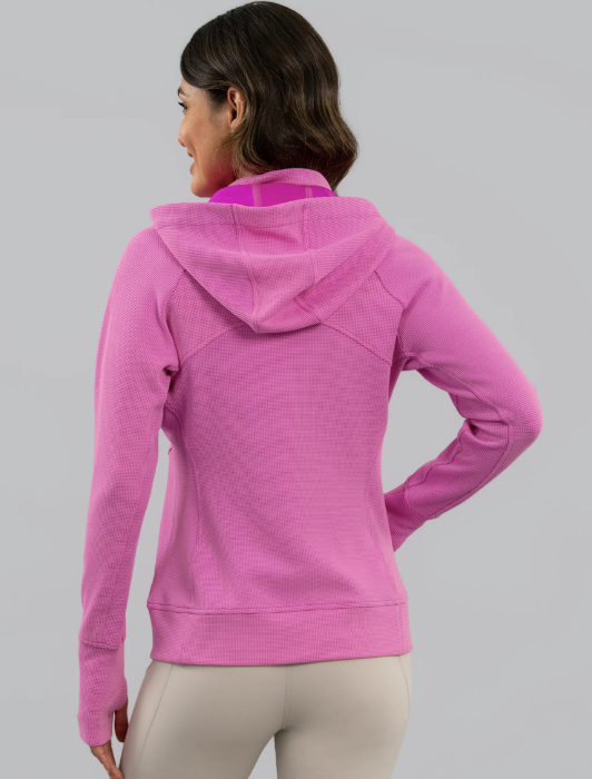 IBKUL Micro Waffle Knit Zip Hoody Jacket (Multiple Colors)