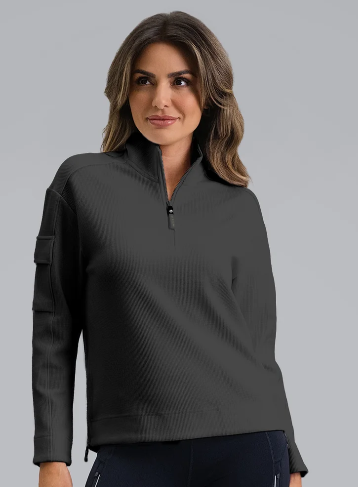 IBKUL Micro Waffle Knit 1/4 Zip Pullover (Multiple Colors)