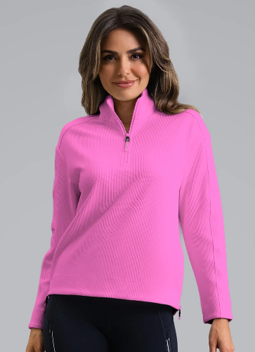 IBKUL Micro Waffle Knit 1/4 Zip Pullover (Multiple Colors)