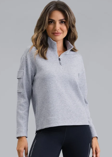IBKUL Micro Waffle Knit 1/4 Zip Pullover (Multiple Colors)