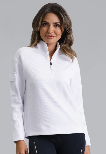 IBKUL Micro Waffle Knit 1/4 Zip Pullover (Multiple Colors)