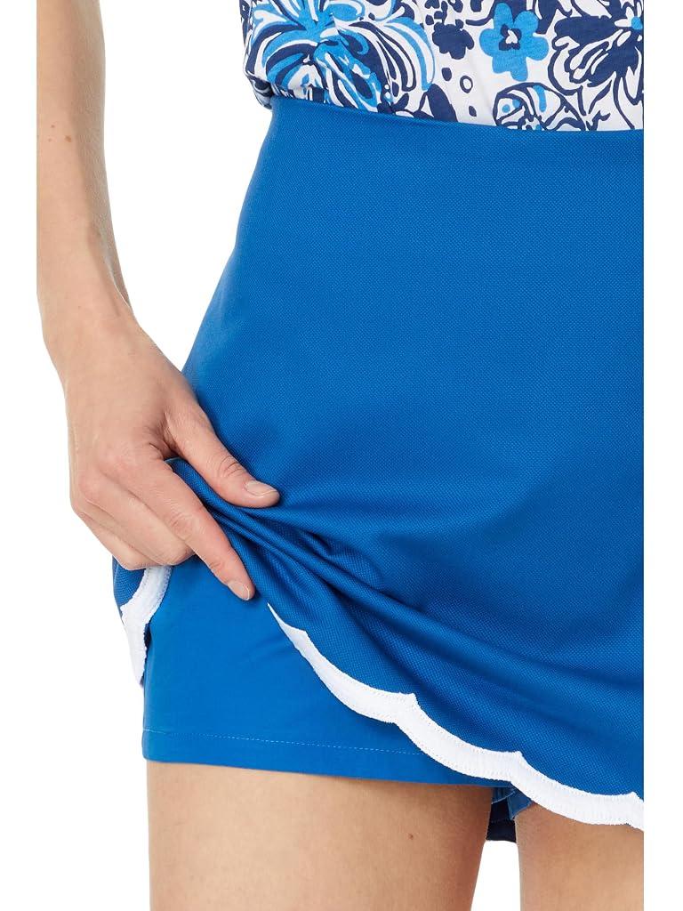 LILLY PULITZER Monica Scallop Skort 17" in Hydra Blue