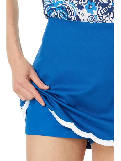 LILLY PULITZER Monica Scallop Skort 17" in Hydra Blue