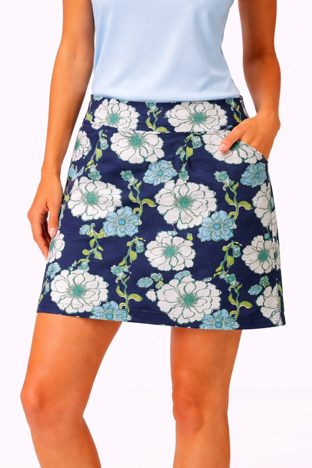 LILLY PULITZER Monica Skort 17" in Low Tide Blue