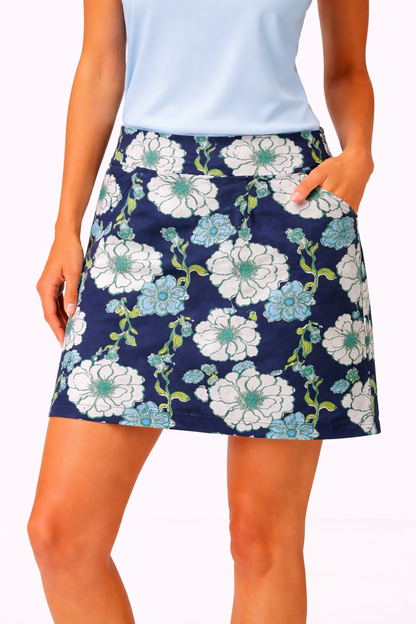 LILLY PULITZER Monica Skort 17" in Low Tide Blue