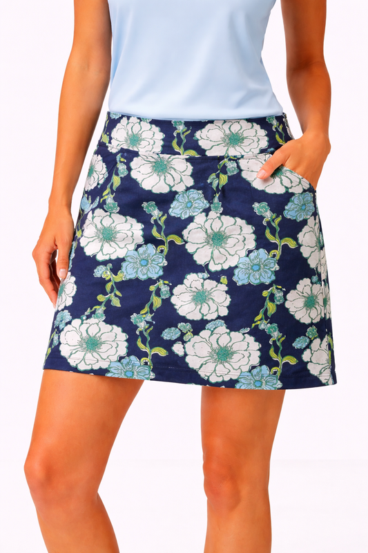 LILLY PULITZER Monica Skort 17" in Low Tide Blue