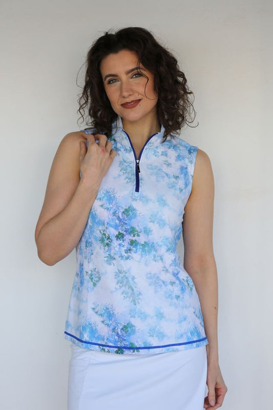 FAMARA EMERIS Sleeveless Mock Golf Shirt