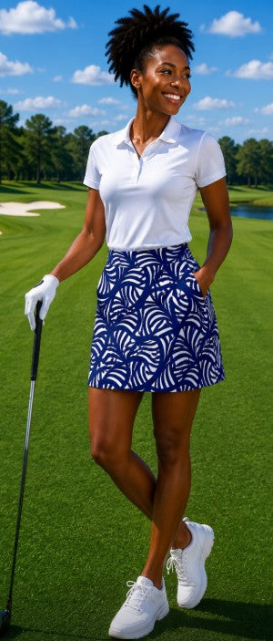 BSkinz Navy Pinwheels Skort 18"