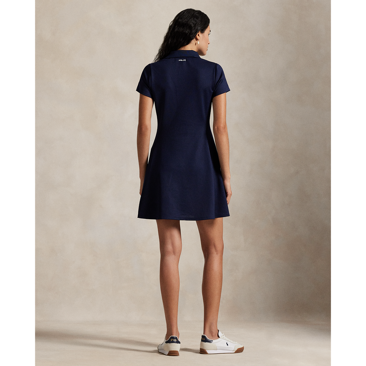 Ralph Lauren RLX SHORT-SLEEVE HEAVYWEIGHT PIQUE KNIT PLACKET DAY DRESS