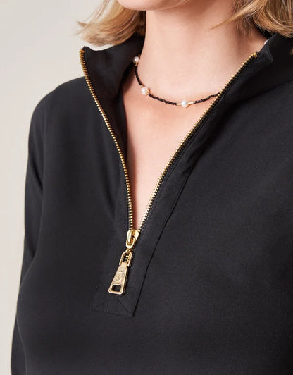 Spartina Nora Elbow Sleeve Half-Zip Dress