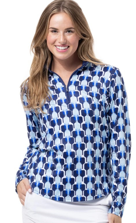 SanSoleil SolCool Longsleeve Print Mock