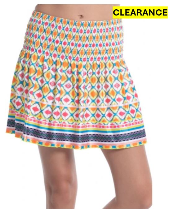 Lucky in Love Novelty Feelin' Groovy Smocked Skort 16"