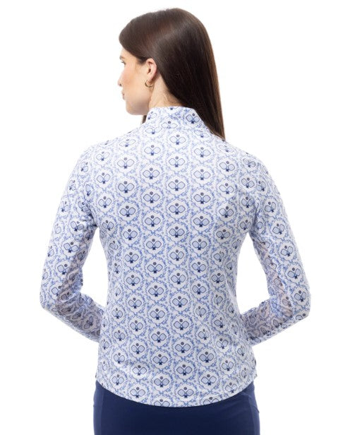 SanSoleil SolCool Longsleeve Print Mock