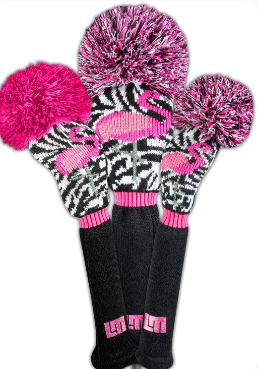 Just4Golf Pink Savage Flamingos Headcovers