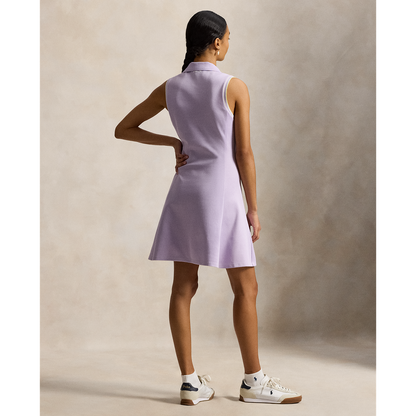 Ralph Lauren RLX SLEEVELESS HEAVYWEIGHT PIQUE 1/4 ZIP POLO DAY DRESS 36"