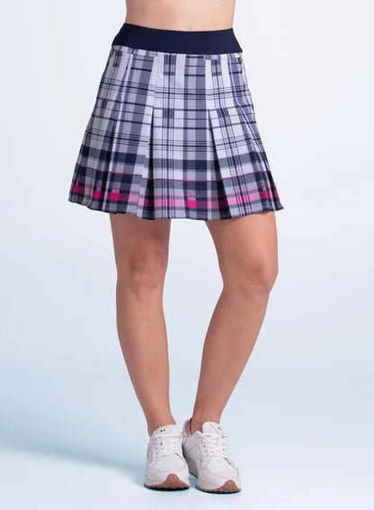 Lucky in Love PREPPY GOLF PLEASE Ivy Plaid Pleat Skort 17.5"