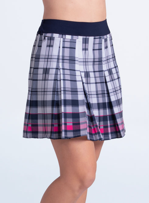 Lucky in Love PREPPY GOLF PLEASE Ivy Plaid Pleat Skort 17.5"