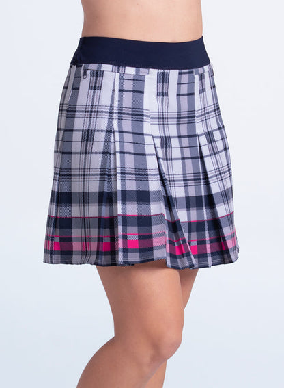 Lucky in Love PREPPY GOLF PLEASE Ivy Plaid Pleat Skort 17.5"