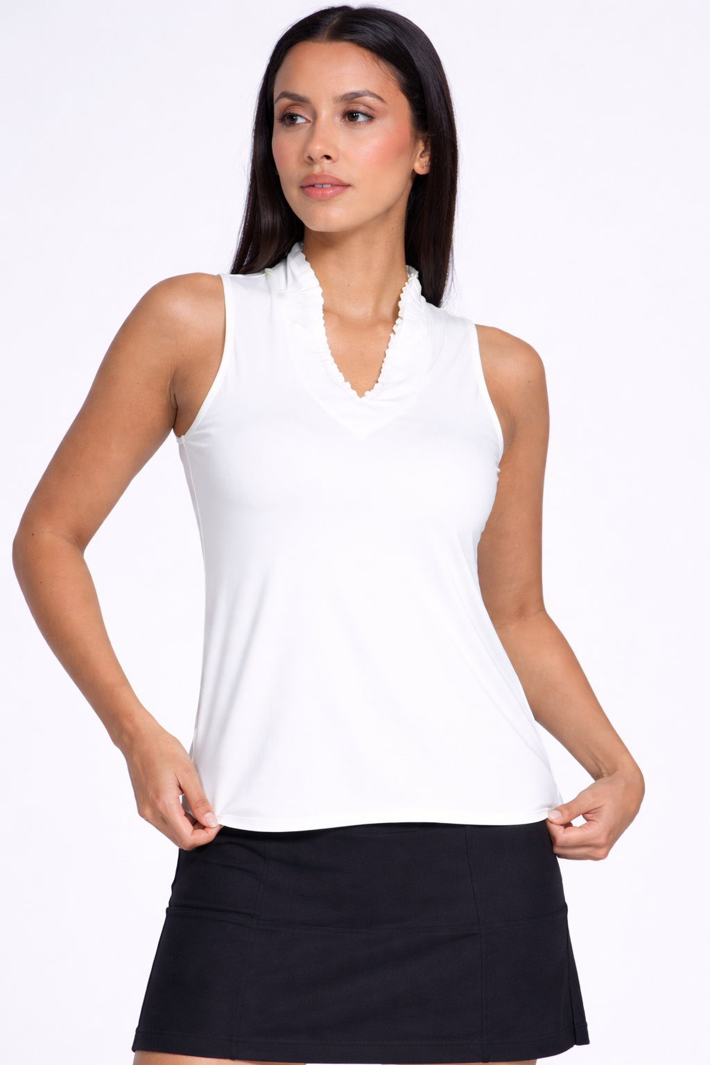 Lucky in Love Pleated Placket Sleeveless (Multiple Colors)