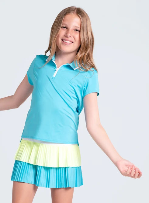 Lucky in Love Youth Pleated Polo Short Sleeve (Multiple Colors)