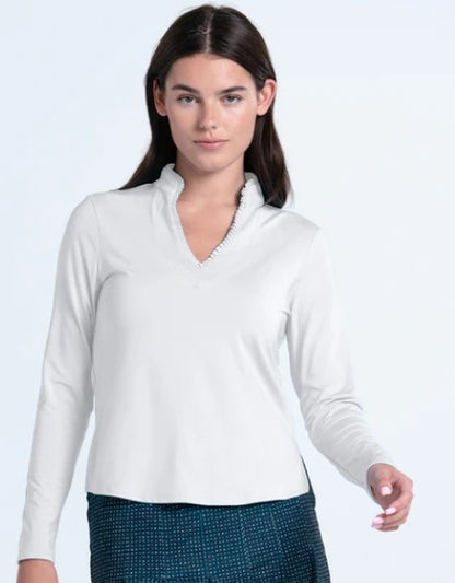 Lucky in Love Pleated Placket Long Sleeve (Multiple Colors)
