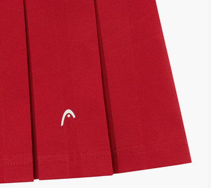 HEAD GOLF Pleat Skirt in Red