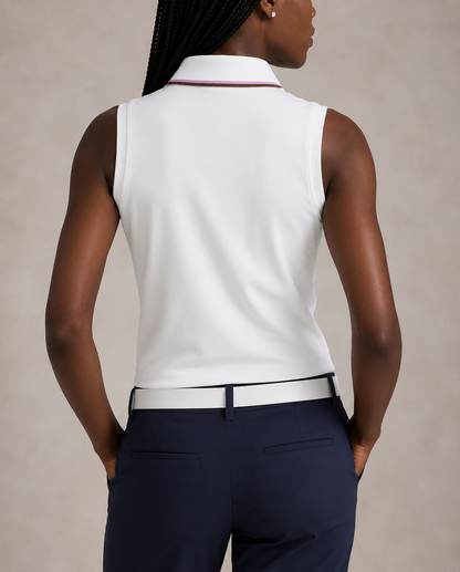 Ralph Lauren RLX SLEEVELESS TOUR PIQUE SWEATER COLLAR POLO (TAILORED FIT)