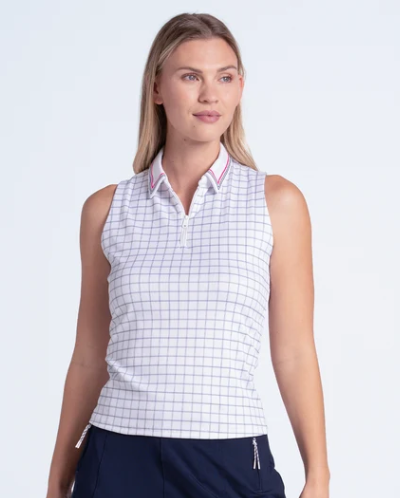Lucky in Love PREPPY GOLF PLEASE Sleeveless Polo Tank