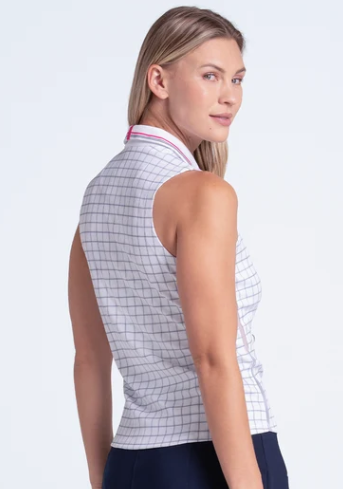 Lucky in Love PREPPY GOLF PLEASE Sleeveless Polo Tank