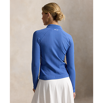 Ralph Lauren RLX LONG-SLEEVE ACTIVE CABLE KNIT COLLARED 1/4 ZIP PULLOVER (Multiple Colors)