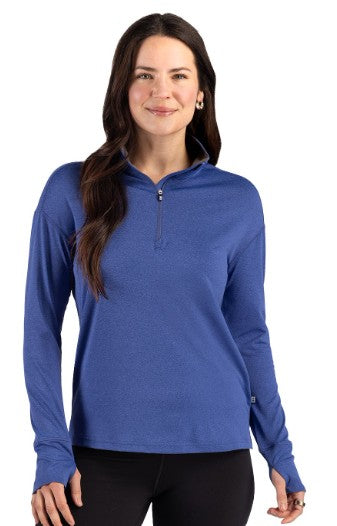 Cutter & Buck Forge Recycled Four-Way Stretch Quarter Zip Long Sleeve Pullover (Multiple Colors)